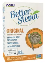 Now Foods Now Better Stevia Packets Original 100 pak.