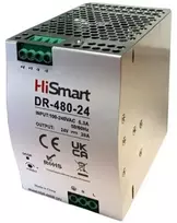 Maitinimo šaltinis - HiSmart 24V 20A 480.8W DIN bėgio keičiamas maitinimo šaltinis juodas