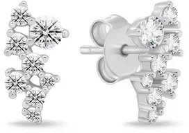 Brilio Silver Stylish sidabrinis earrings with cubic zirconia EA1258W