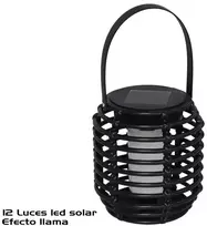 Juodas saulės žibintas, 12 LED, 10.00 x 10.00 x 11.00, GARDEN ENJOY