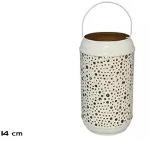 Garden4You Kreminė świecznik laterna 14 cm Anita 7.50 x 7.50 x 14.00 GARDEN ENJOY