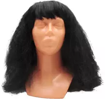 Juodų plaukų perukas, 47 cm