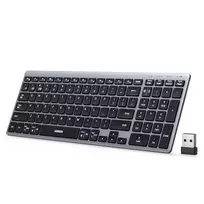 Ugreen Belaidė kompiuterio klaviatūra 2.4GHz / Bluetooth 5.4 įkraunama USB-C
