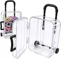 Plastikinė dėžutė su dvigubu užsegimu - 63.5x48x21mm - Rakinamas konteineris - Organizatorius