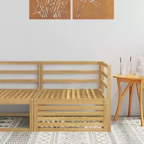 Lauko kampinė sofa Kietos akacijos mediena Balta