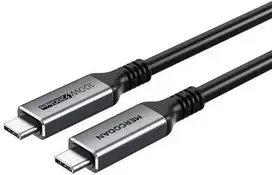 Mercodan USB-C kabelis 3,0 m, USB 3.2 Gen 2, 20Gbps, 100 W PD, 4K@60 Hz, TPE korpusas, kosminė pilka, 3 m, USB C, USB C, USB 3.2 Gen 2 (3.1 Gen 2), 20Gbit/s, juoda, pilka