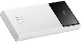 Powerbank Baseus Star-Lord 10000mAh 22,5W z wyświetlaczem cyfrowym i kablem USB-C 3A 30cm - biały