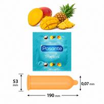 Pasante Tropical Mango – prezervatyvas, 1 vnt