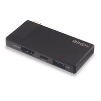 USB-C dokų stotis - LINDY DST-Micro 4K HDMI, 100W PD, USB 3.2 Gen 1