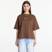 Karl Kani Signature Stencil Peached Oversized T-Shirt Brown - Dydis S (PD00014043 Marškinėliai)