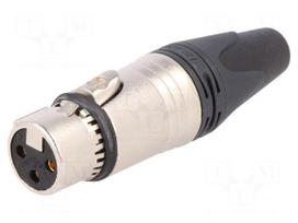 Plug | XLR | female | PIN: 3 | straight | shielded | for cable | soldering