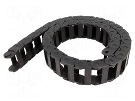 Cable chain | Series: Light | Bend.rad: 75mm | L: 986mm | Colour: black
