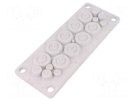 Multigate grommet | TPE (thermoplastic elastomer) | light grey