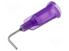 Needle: steel | 0.5" | Size: 21 | bent at 90° | 0.51mm