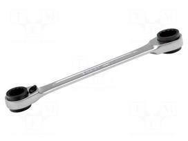 Wrench: ring | double-sided,rattle | 4mm,7mm | L: 115mm | alloy steel