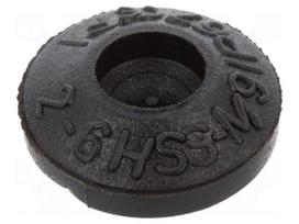 Grommet | Ømount.hole: 9mm | elastomer thermoplastic TPE | black