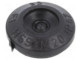 Grommet | Ømount.hole: 20mm | elastomer thermoplastic TPE | black