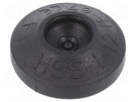 Grommet | Ømount.hole: 12mm | elastomer thermoplastic TPE | black