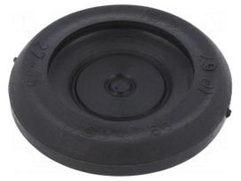 Grommet | Ømount.hole: 50mm | elastomer thermoplastic TPE | black