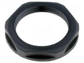 Nut | PG29 | polyamide | UL94V-2 | 46mm | black | Thread: PG | with flange