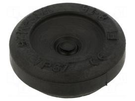 Grommet | Ømount.hole: 25mm | elastomer thermoplastic TPE | black