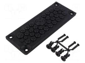 Multigate grommet | elastomer thermoplastic TPE | black | IP65 | HTC