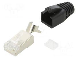 Connector: RJ45 | plug | PIN: 8 | Cat 6a | shielded,with strain relief