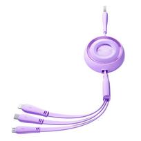 Kabelis Joyroom  3in1 Joyroom Colorful USB to USB-C/Lightning/Micro USB cable 3.5A, 1m (purple)