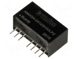 Converter: DC/DC | 3W | Uin: 9÷36VDC | Uout: 12VDC | Iin: 140mA | SIP8 | THT