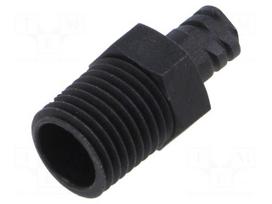 Adapter | black | Luer Lock | for dispensers | Thread: NPT 1/4"