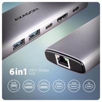 I/O HUB USB-C 6IN1 10GBPS/0.15M HMC-6G2L AXAGON