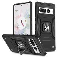 Nugarėlės dėklai Wozinsky  Wozinsky Ring Armor case for Google Pixel 7 Pro armored cover magnetic holder ring black