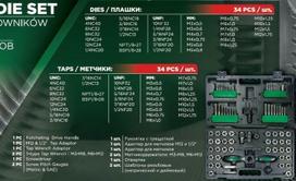 ROCKFORCE 76pcs Tap & Die Set M3-M12
