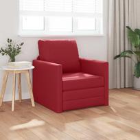 Sofa lova 60cm Vyno raudona Dirbtinė Oda