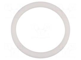 Gasket | PTFE | Thk: 2mm | Øint: 18mm | Øout: 22mm | PG11 | white