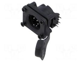 Connector: XLR | socket | male | AXS | 7.5A | 133V | PIN: 5 | IP65 | angled