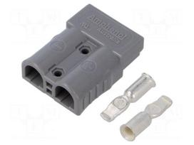Connector: DC supply | plug | hermaphrodite | AXC50 | 600V | PIN: 2 | grey