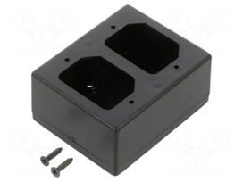 Enclosure: for power supplies | X: 55mm | Y: 68mm | Z: 32mm | ABS | black