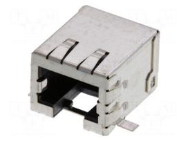 Connector: RJ45 | socket | PIN: 8 | side,angled 90° | on PCBs | SMT | 8p8c