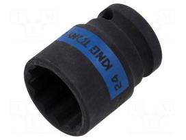 Socket: 12-angles | socket spanner,impact | 24mm | 1/2" | short