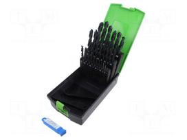 Drill set | for metal | high speed steel | plastic cassette | 1÷13mm