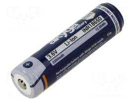 Re-battery: Li-Ion | 18650,MR18650 | 3.6V | 3350mAh | Ø18.5x69.5mm