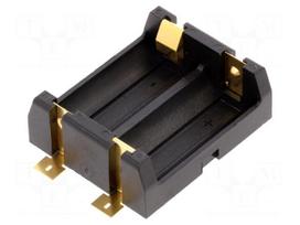 Holder | CR123A | Batt.no: 2 | SMT | polyamide | plastic | -50÷145°C