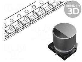 Capacitor: electrolytic | SMD | 4.7uF | 25VDC | Ø4x5.8mm | ±20% | 5000h