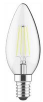 LED C35 Filament  4W  E14 3000K 400lm  220-240V LEDURO Spuldze