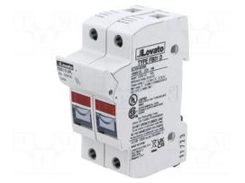 Fuse base | 10x38mm | for DIN rail mounting | 32A | Poles: 2 | 1kVDC