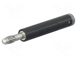 Laboratory connector: 4mm banana | plug | 19A | 30VAC | 60VDC | black
