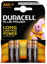 Batteries Duracell AAA Alkaline 4-pack