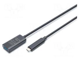 Repeater USB | USB 3.2 Gen 2,with amplifier | 5m | black | 5Gbps