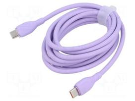 Cable | High Speed,USB 2.0 | USB C plug,both sides | 2m | violet